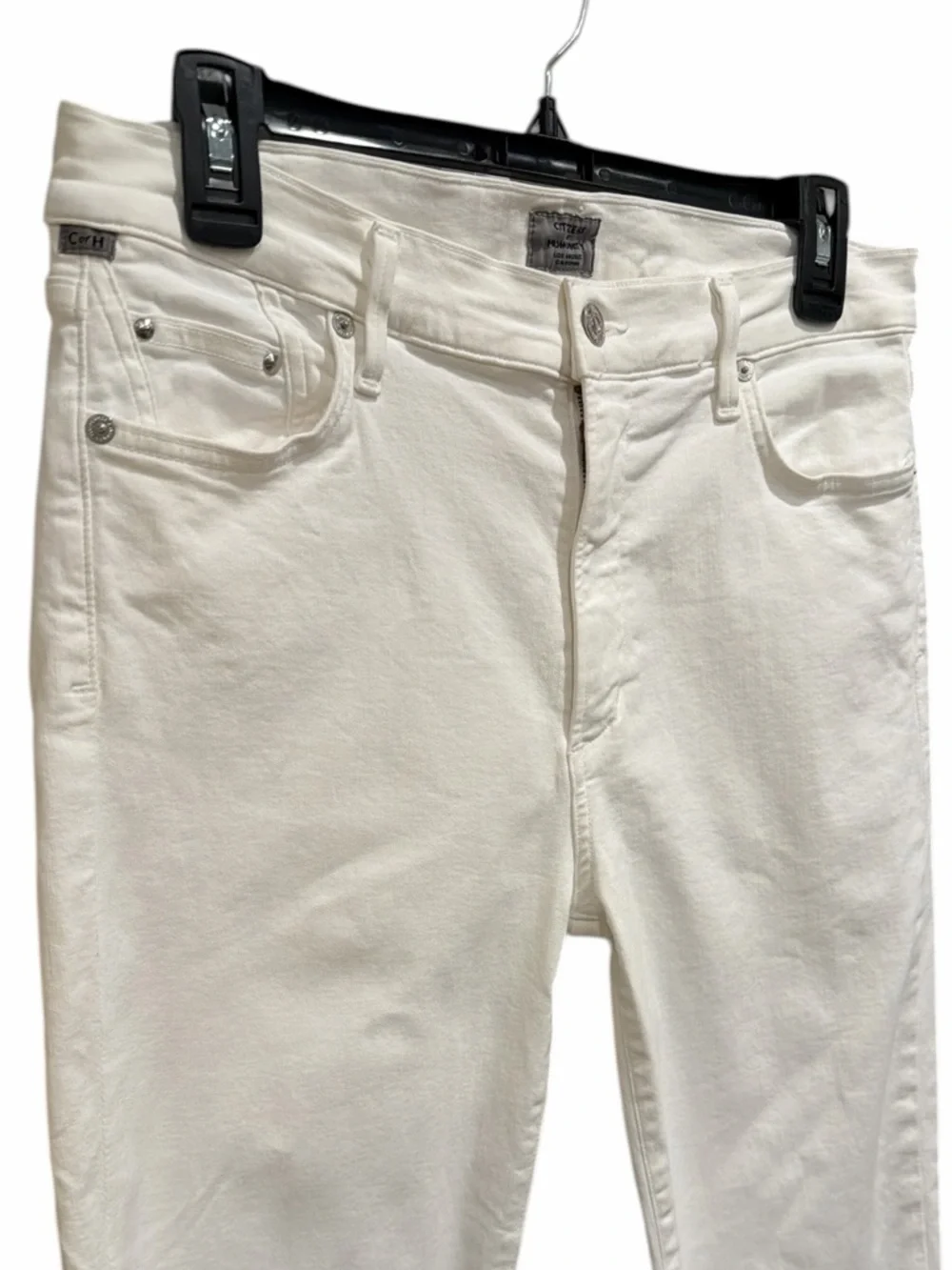 Citizens of Humanity Cara High Rise Cigarette Ankle Jeans White Size 31